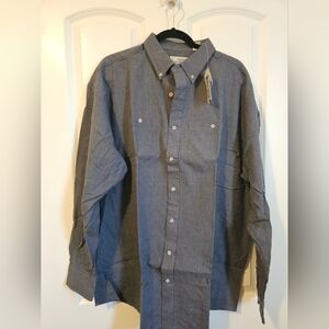 GREAT LAKES COUNTY Shirt Men's GRAY Button-Up Shirt SZ XL